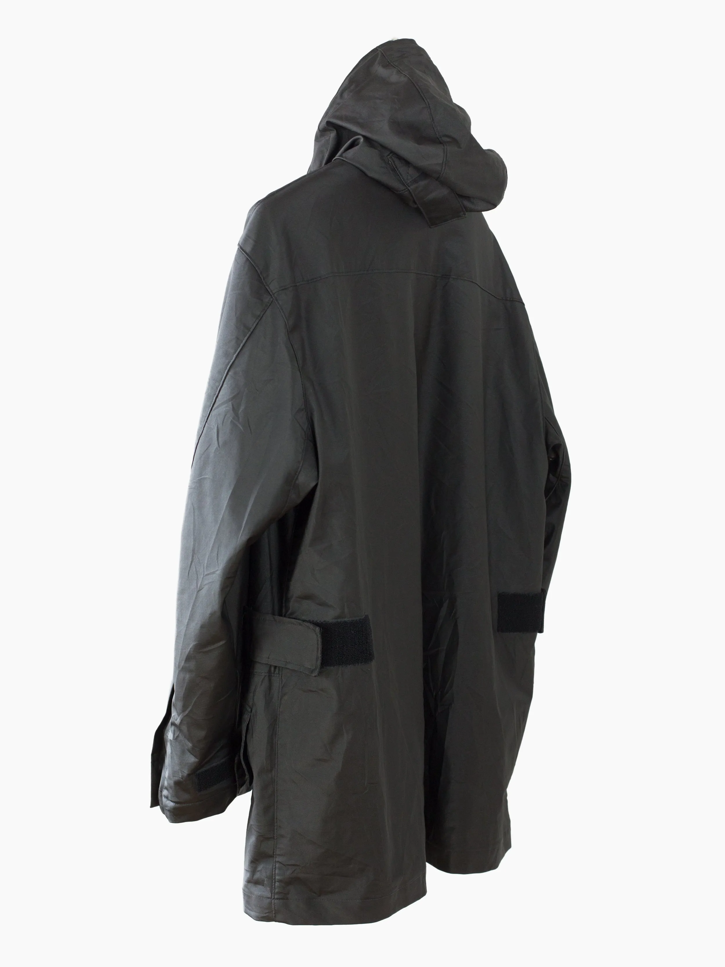 Massimo Osti 00s Rubberized Black Parka Production