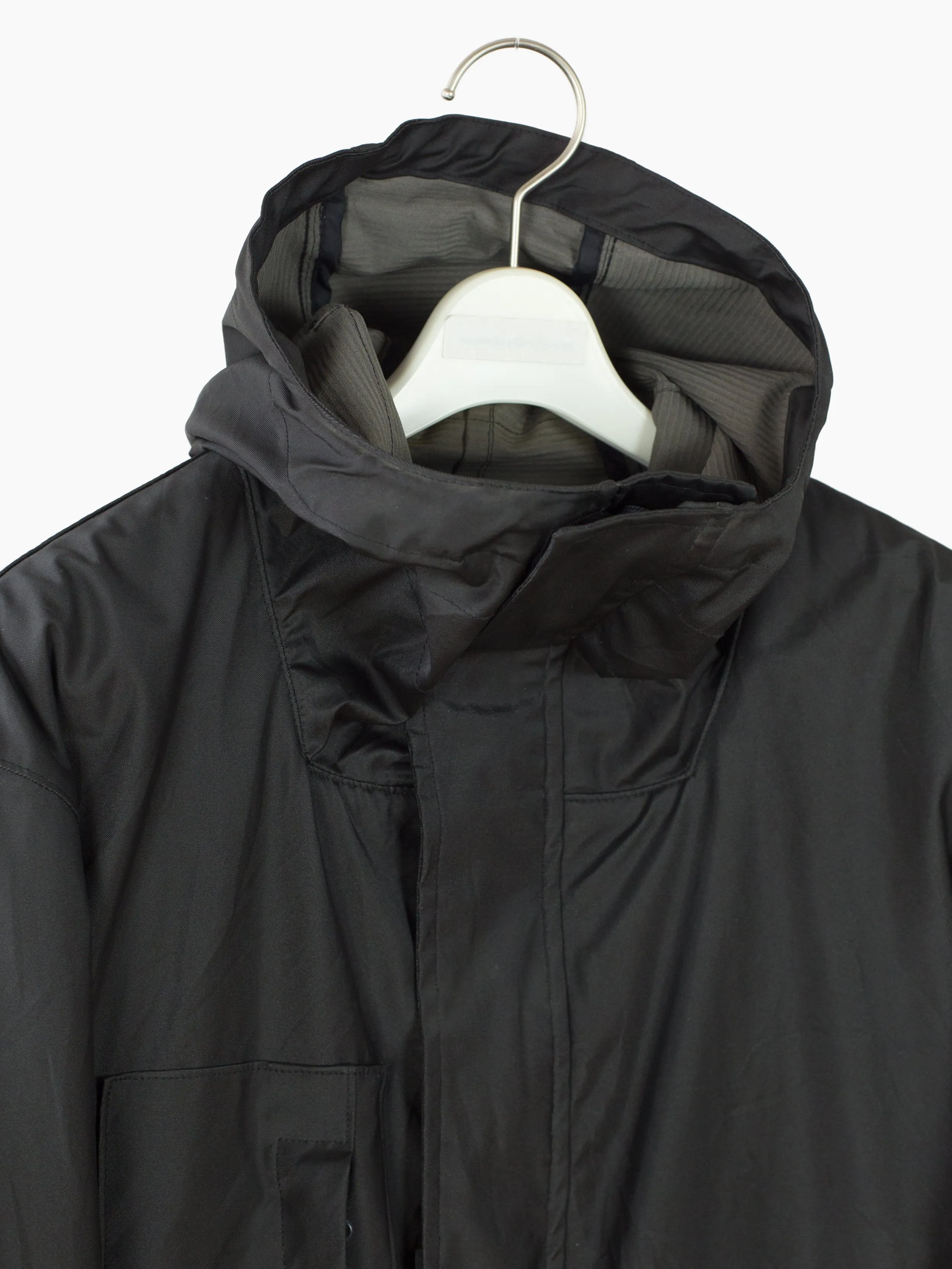 Massimo Osti 00s Rubberized Black Parka Production