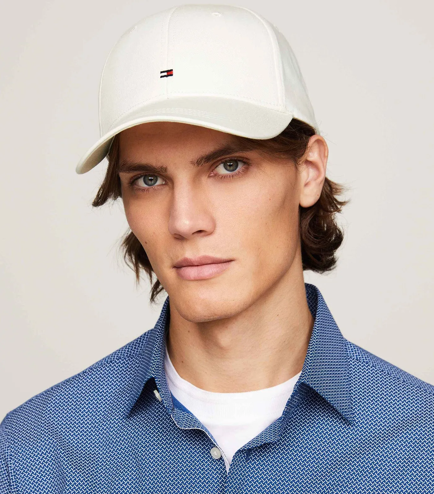 Men's Ecru Flag Cotton Cap