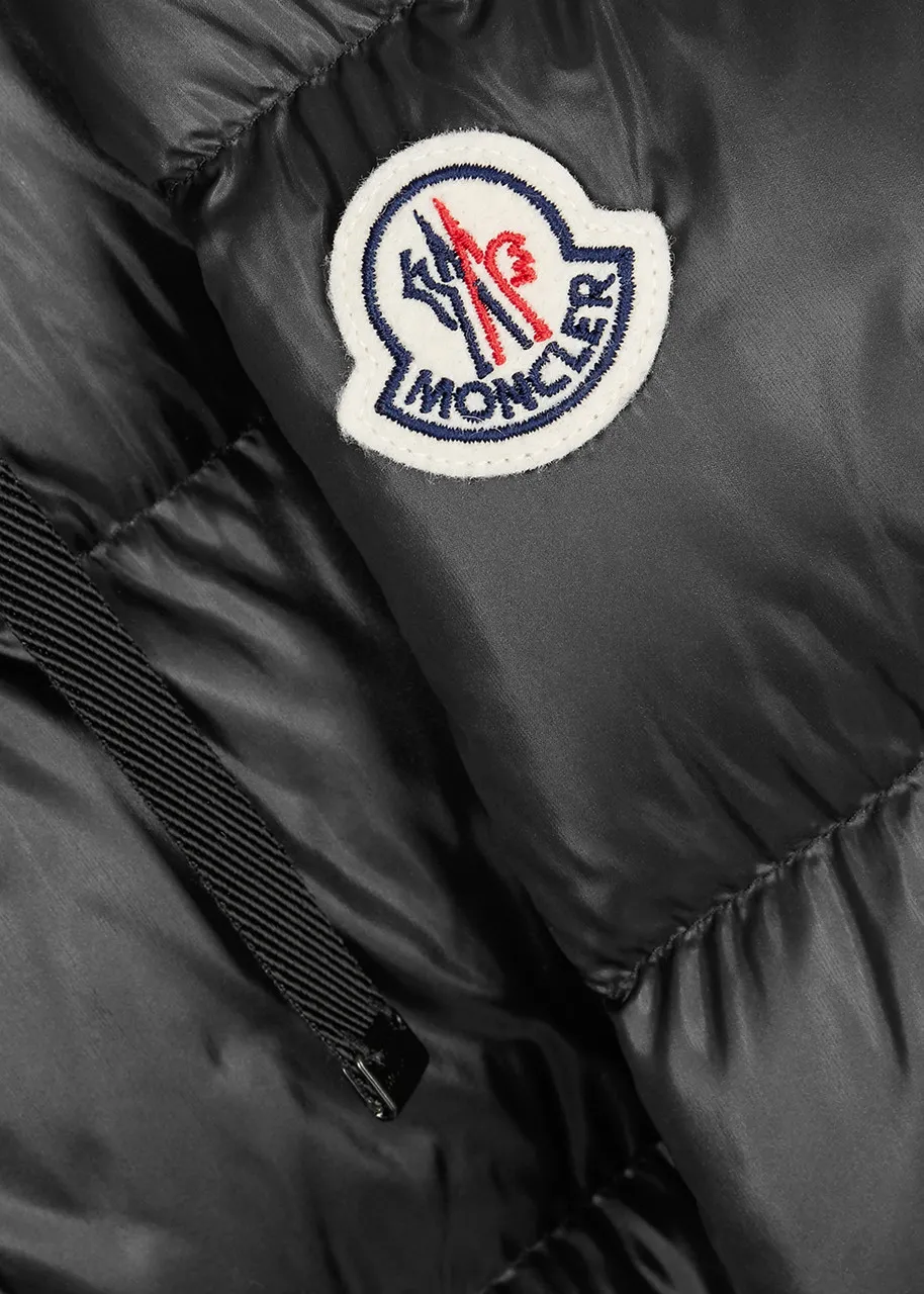 MONCLER Black Quilted Shell Coat - Suyen Model • Black Coats for Women