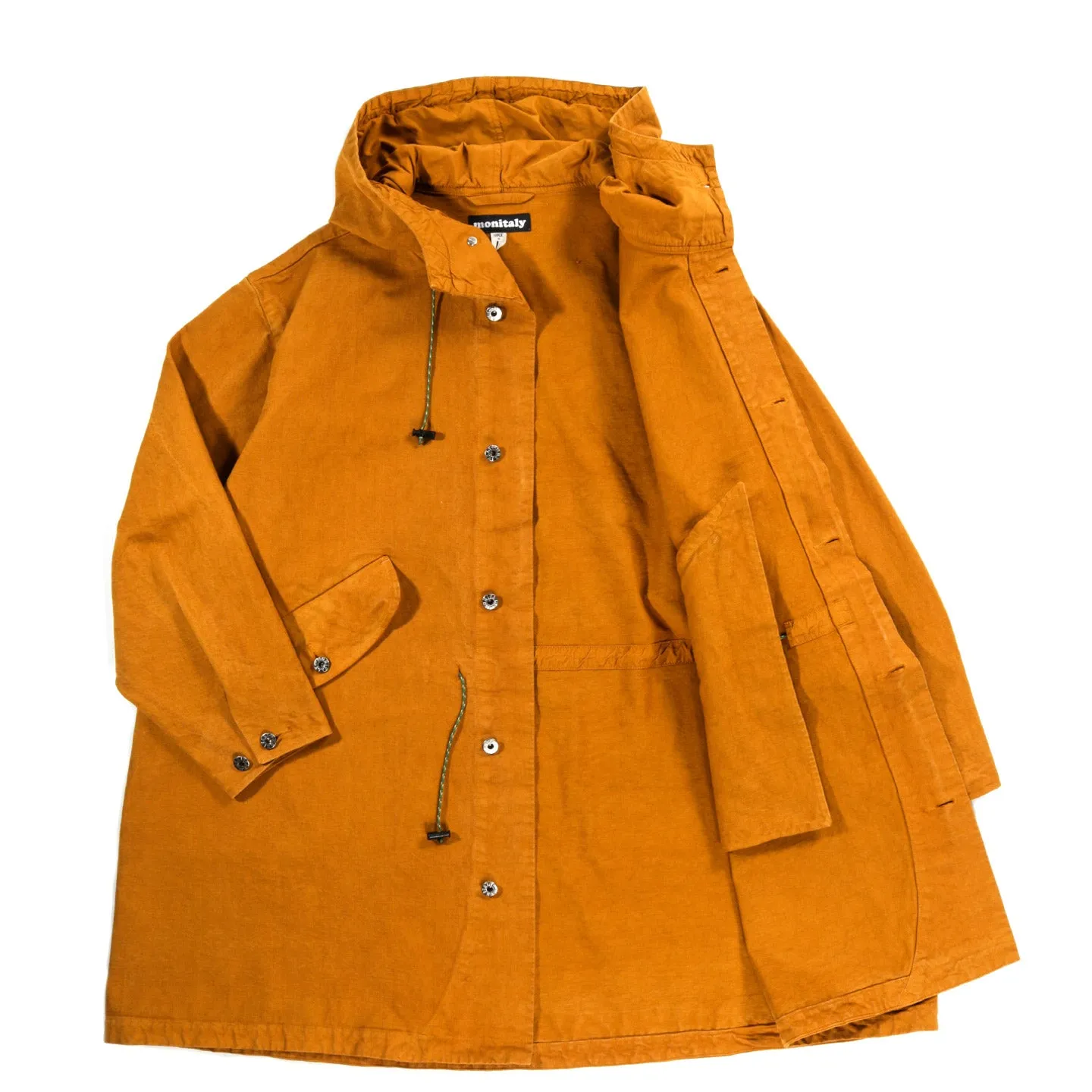 Monitaly Czech Coat Mustard Yellow Cotton Ripstop Coat