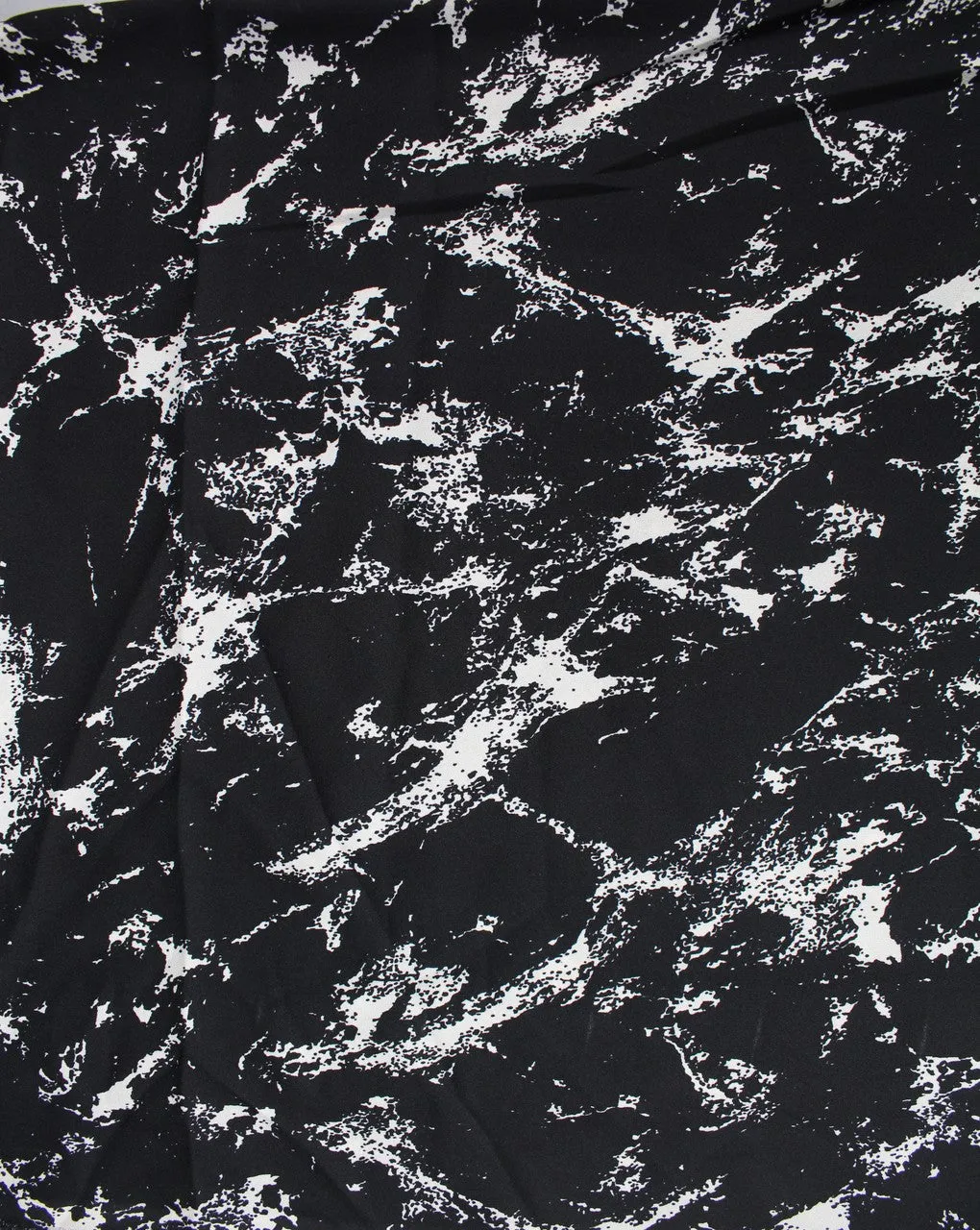 Monochrome Abstract Polyester Crepe Fabric