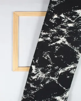 Monochrome Abstract Polyester Crepe Fabric