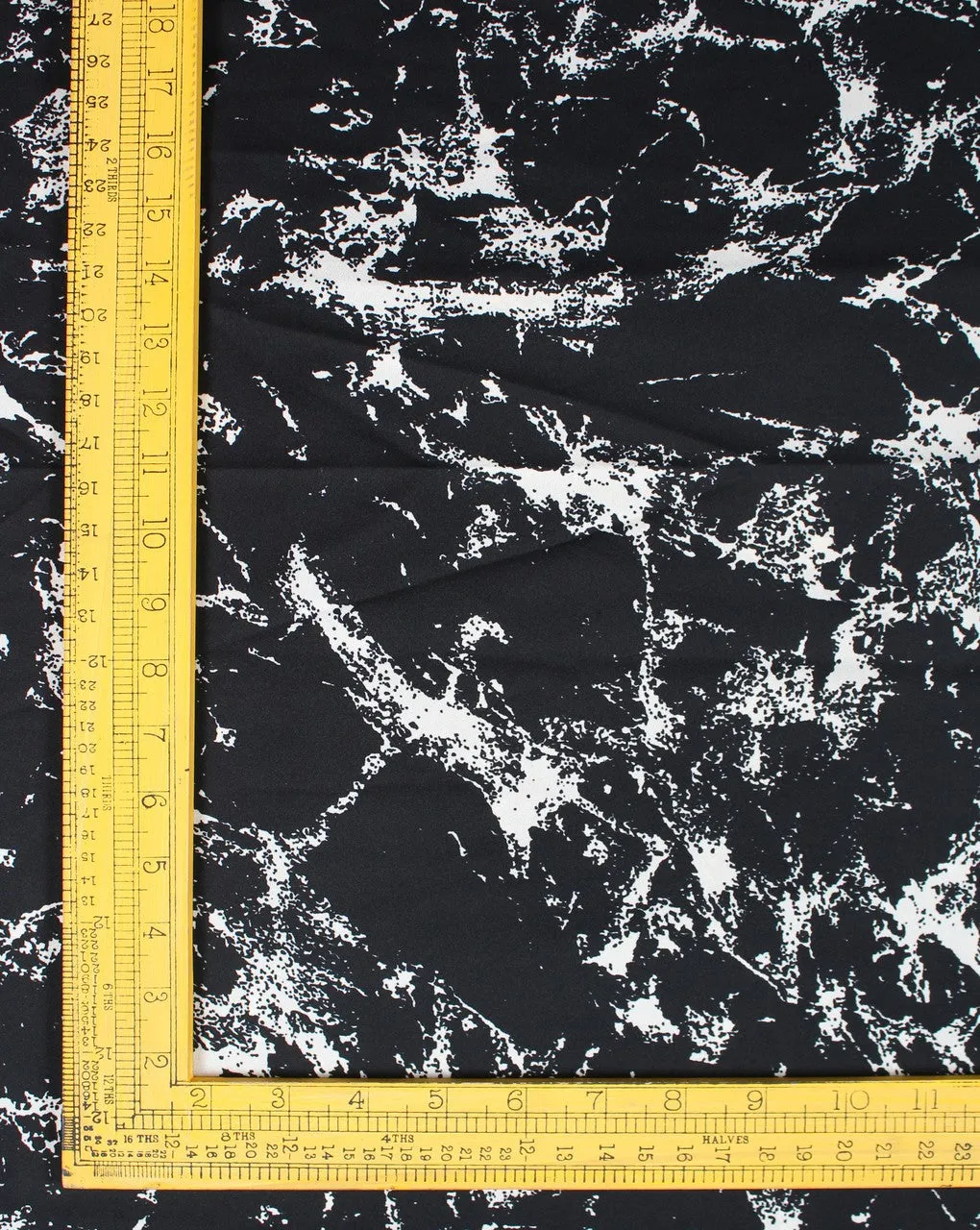 Monochrome Abstract Polyester Crepe Fabric