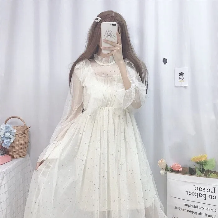 Morning Star Embellished Tulle Fairy Kawaii Princess Dress