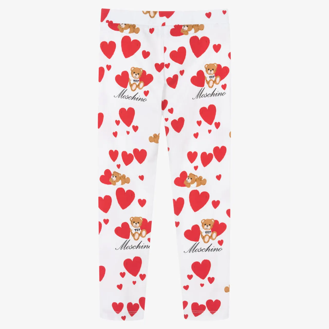 Moschino Heart Bear Logo Print Girls Leggings