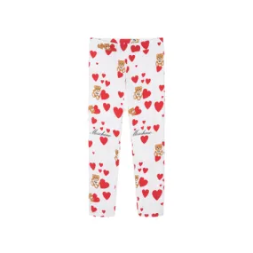 Moschino Heart Bear Logo Print Girls Leggings