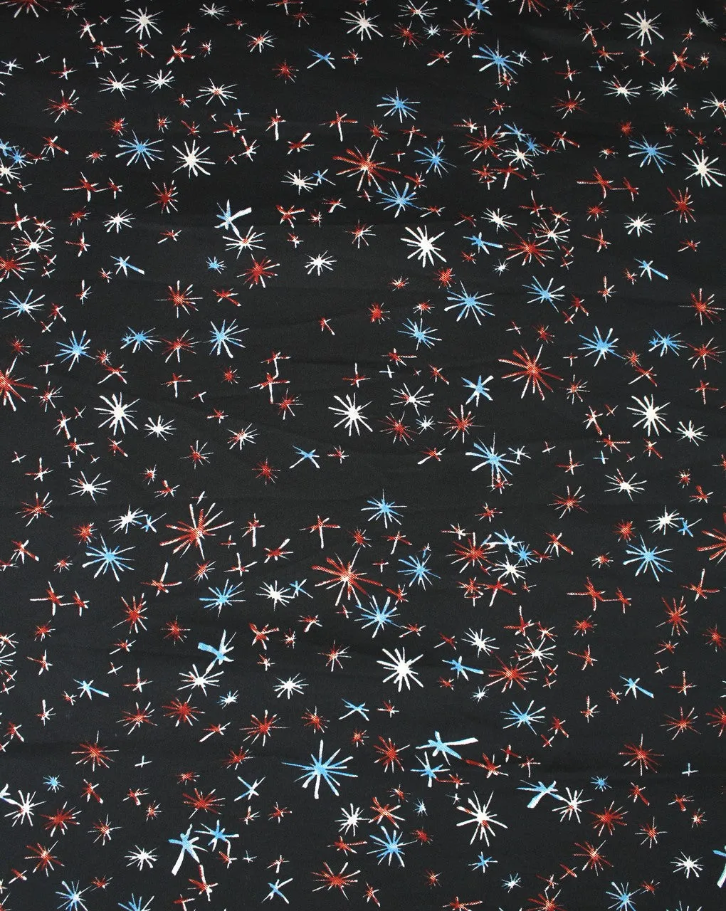 Multicolor Cracker Spark Design Fabric - Polyester Crepe