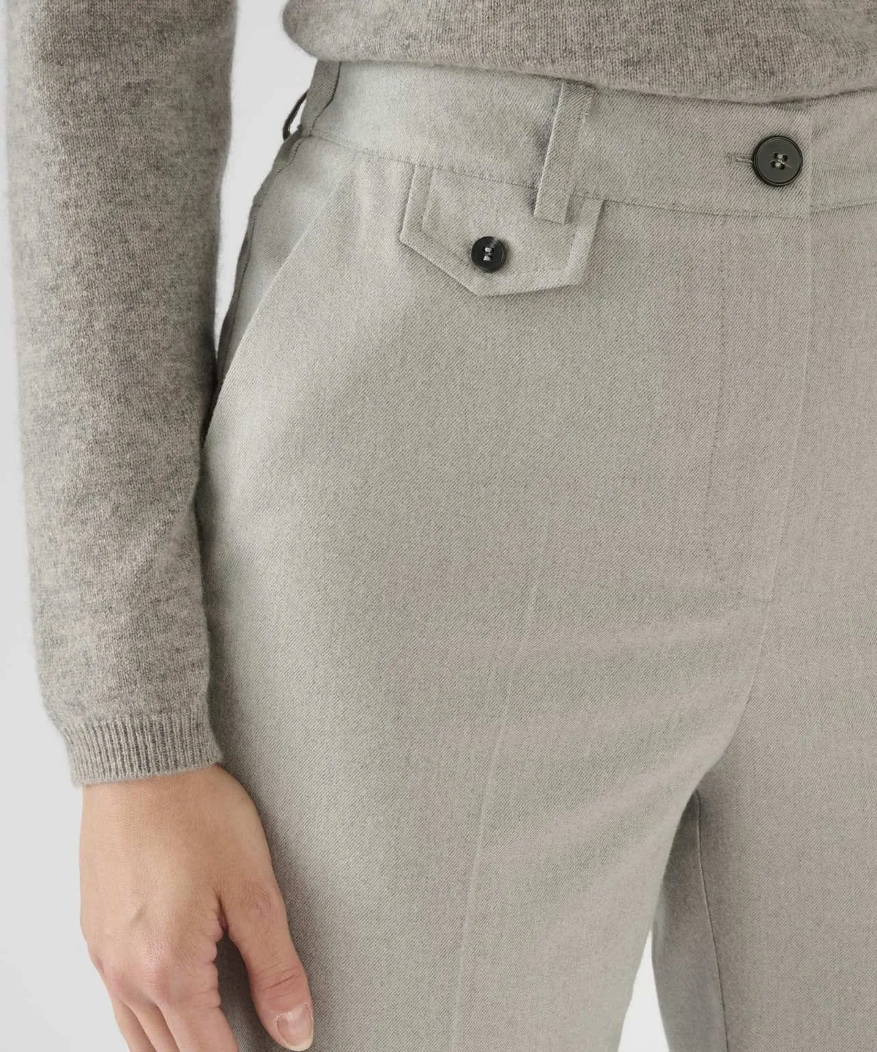 Trousers with Pocket Detail and Narrow Legs