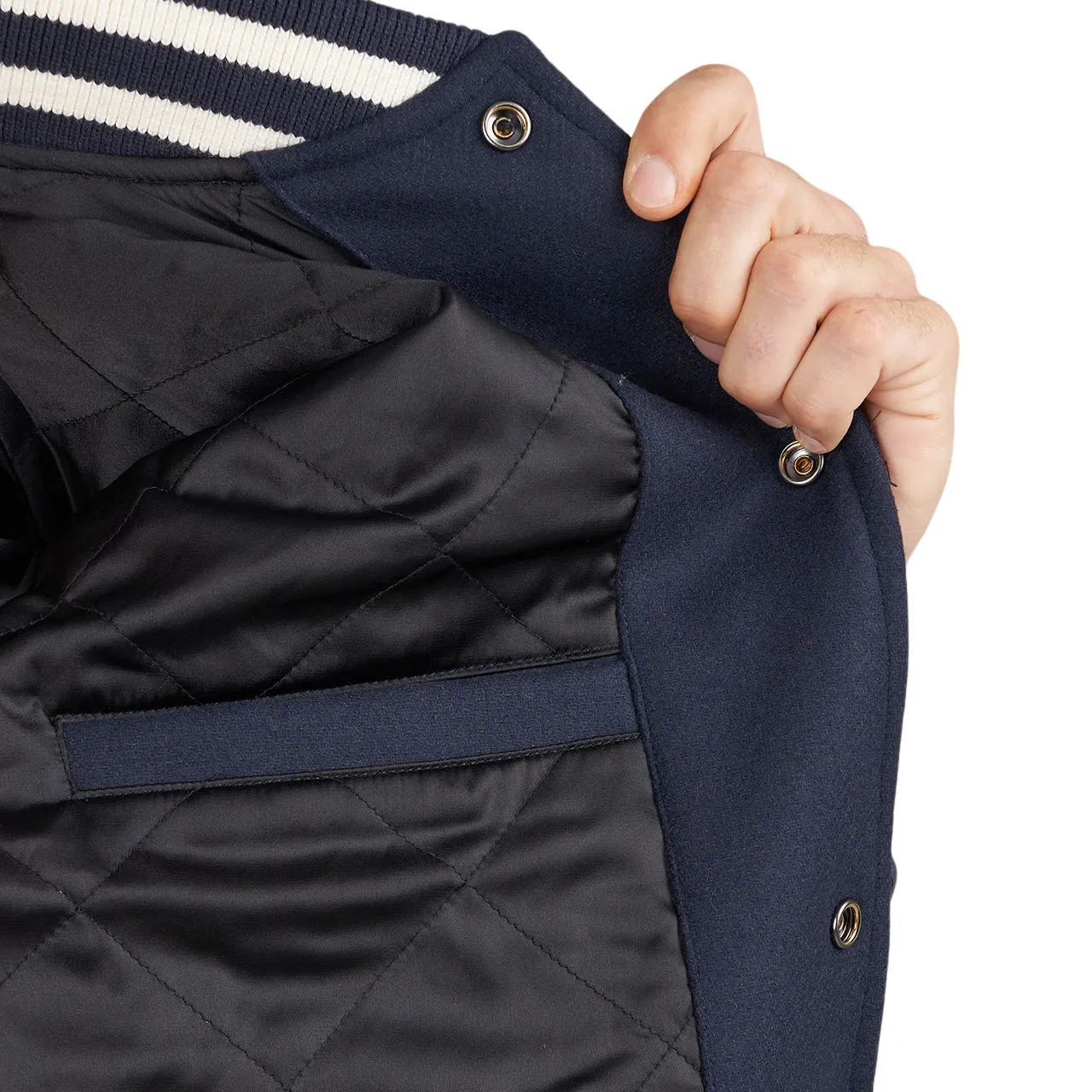 Navy by Parra Run Sit & Bike Varsity Jacket