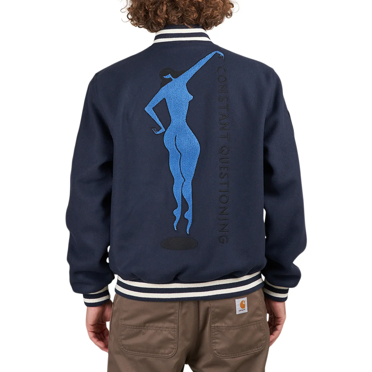 Navy by Parra Run Sit & Bike Varsity Jacket