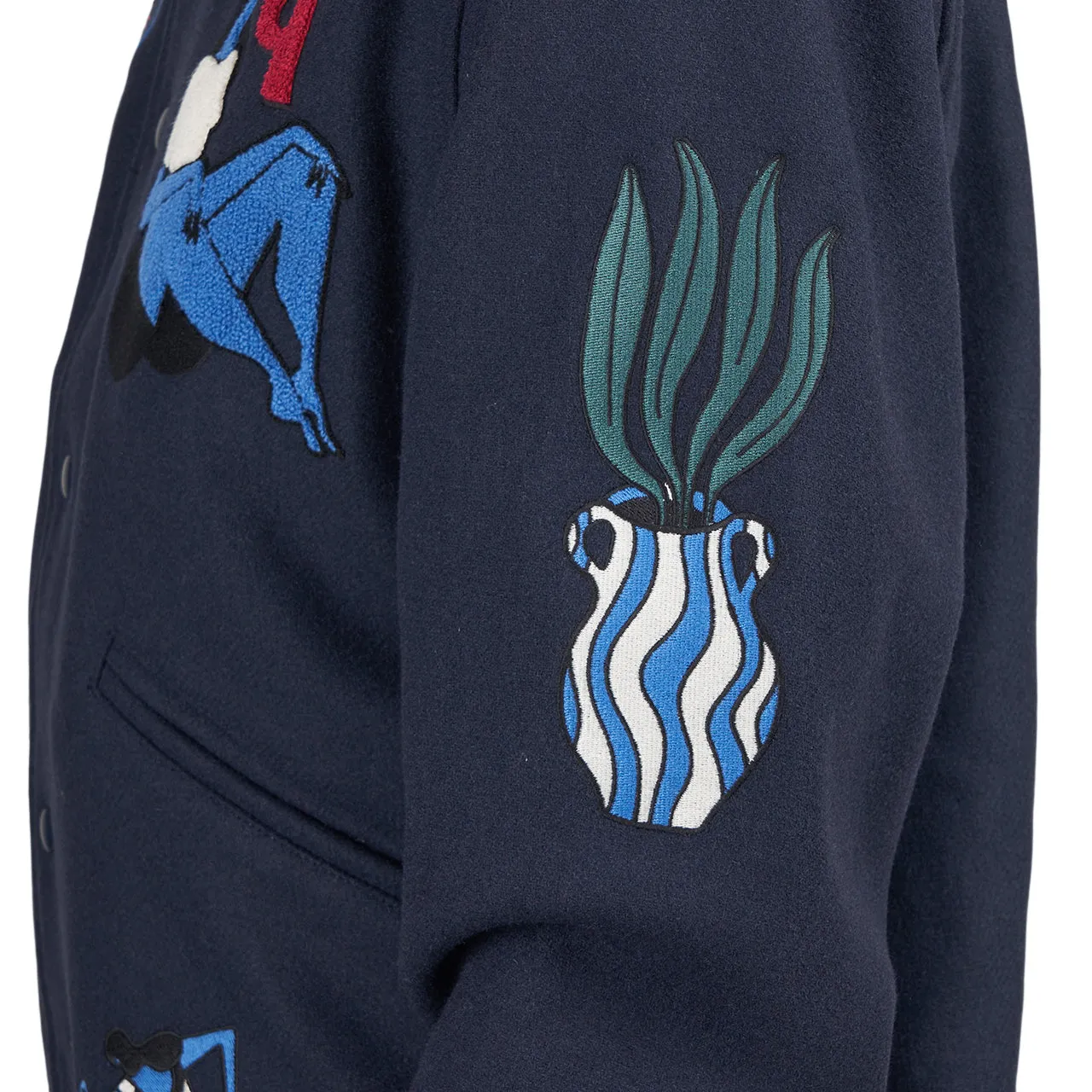 Navy by Parra Run Sit & Bike Varsity Jacket