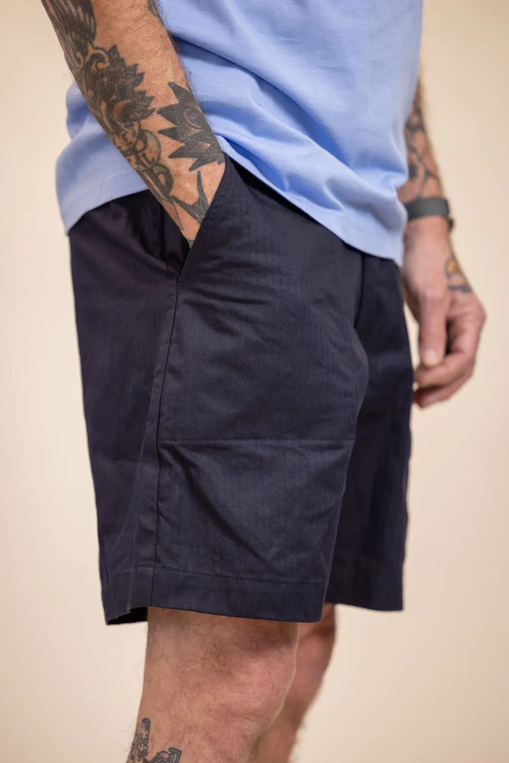 Navy Fatigue Shorts