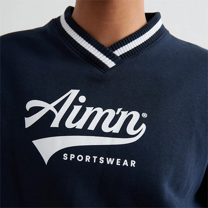 Navy V-Neck Sweatshirt for Navy Pitch - Shop at Stirling Sports