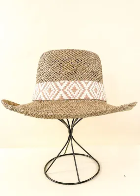 Natural Seagrass Gambler Hat - Olive & Pique Dory