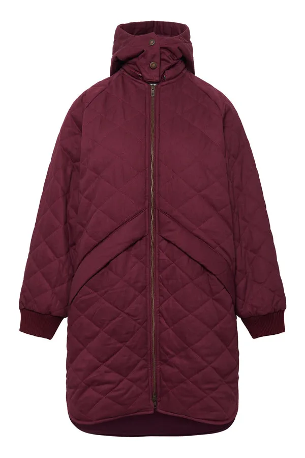 Organic Cotton Wine Red Coat DANIELLA