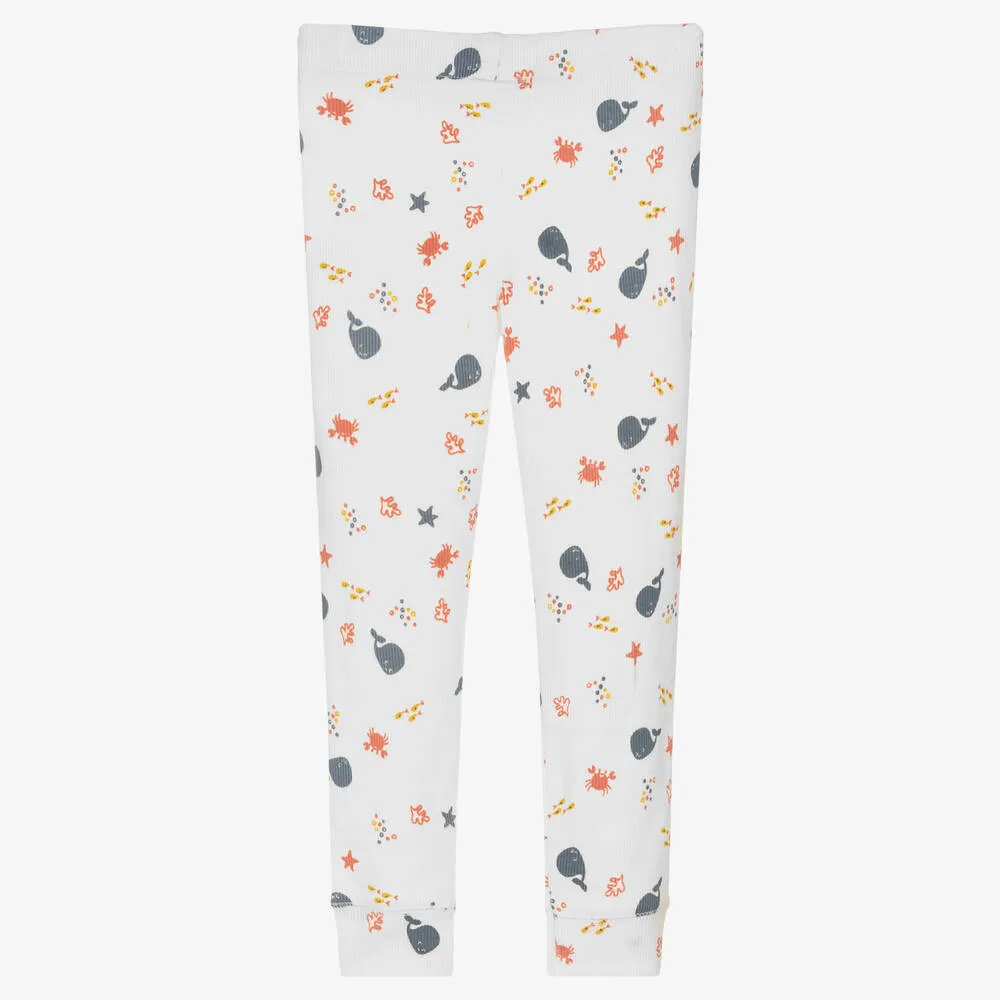 Organic White Cotton Leggings