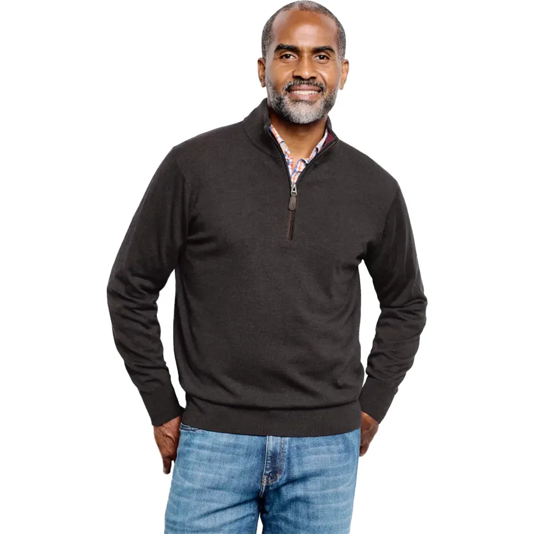 Stylish Orvis Merino Wool Quarter Zip Sweater 2.0 - Men's