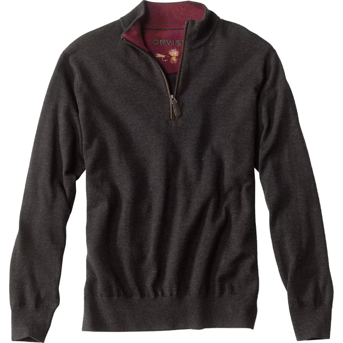 Stylish Orvis Merino Wool Quarter Zip Sweater 2.0 - Men's