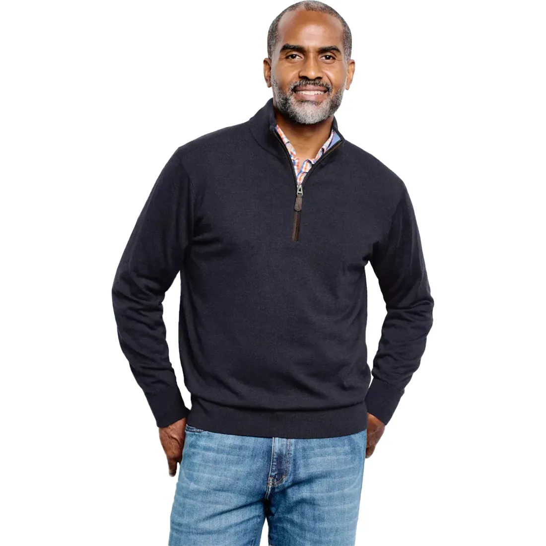 Stylish Orvis Merino Wool Quarter Zip Sweater 2.0 - Men's