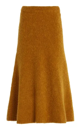 Pablo Saffron Cashmere Boucle Knit Skirt