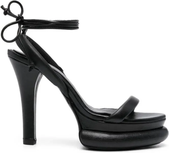 Black Paloma Barceló Iris 115mm Leather Sandals