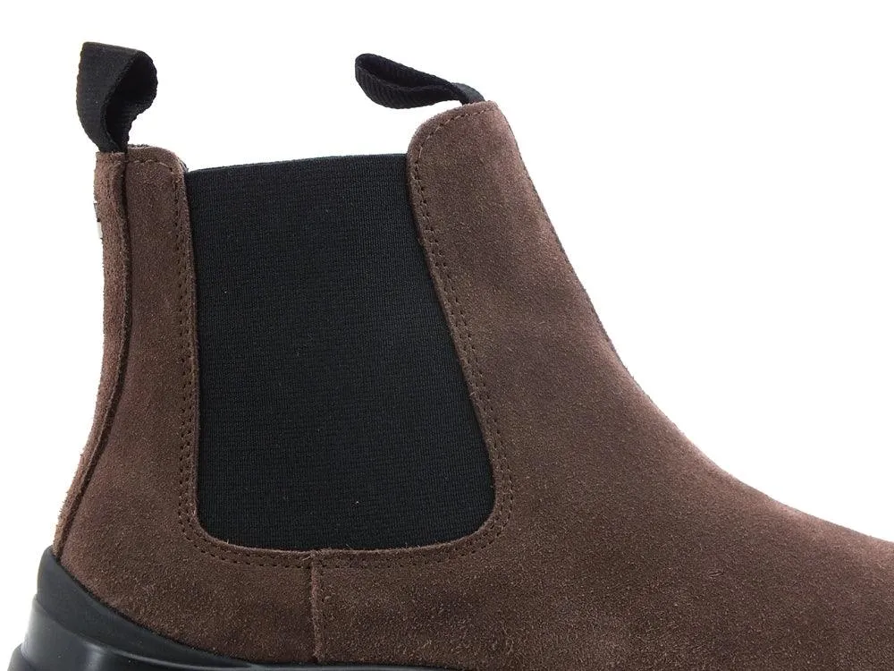 PAN CHIC Beatles Boots Suede Ankle Boots - Brown/Black P03W1900300005