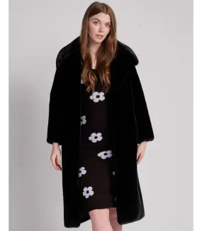 Paris Faux Fur Coat in Black: FurHatWorld.com