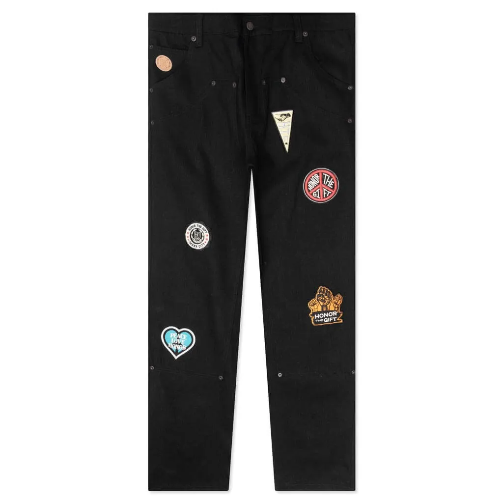 Black Patch Carpenter Pant