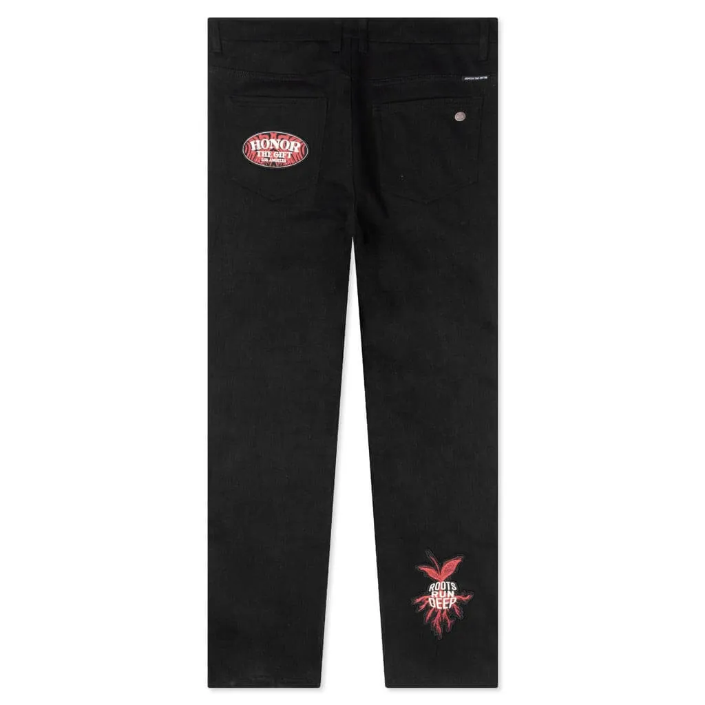 Black Patch Carpenter Pant