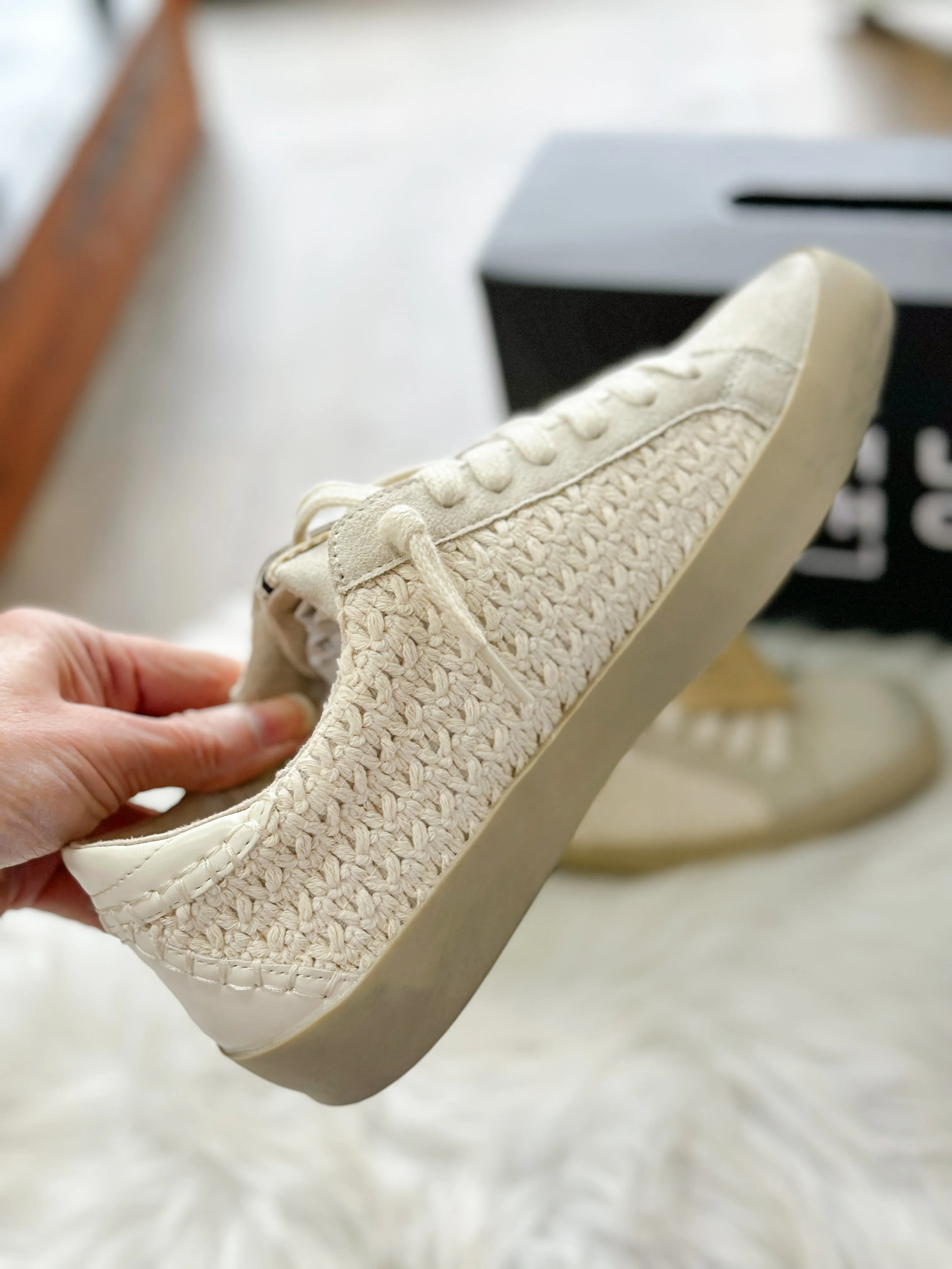 Patti Shushop Sneaker Bone Woven