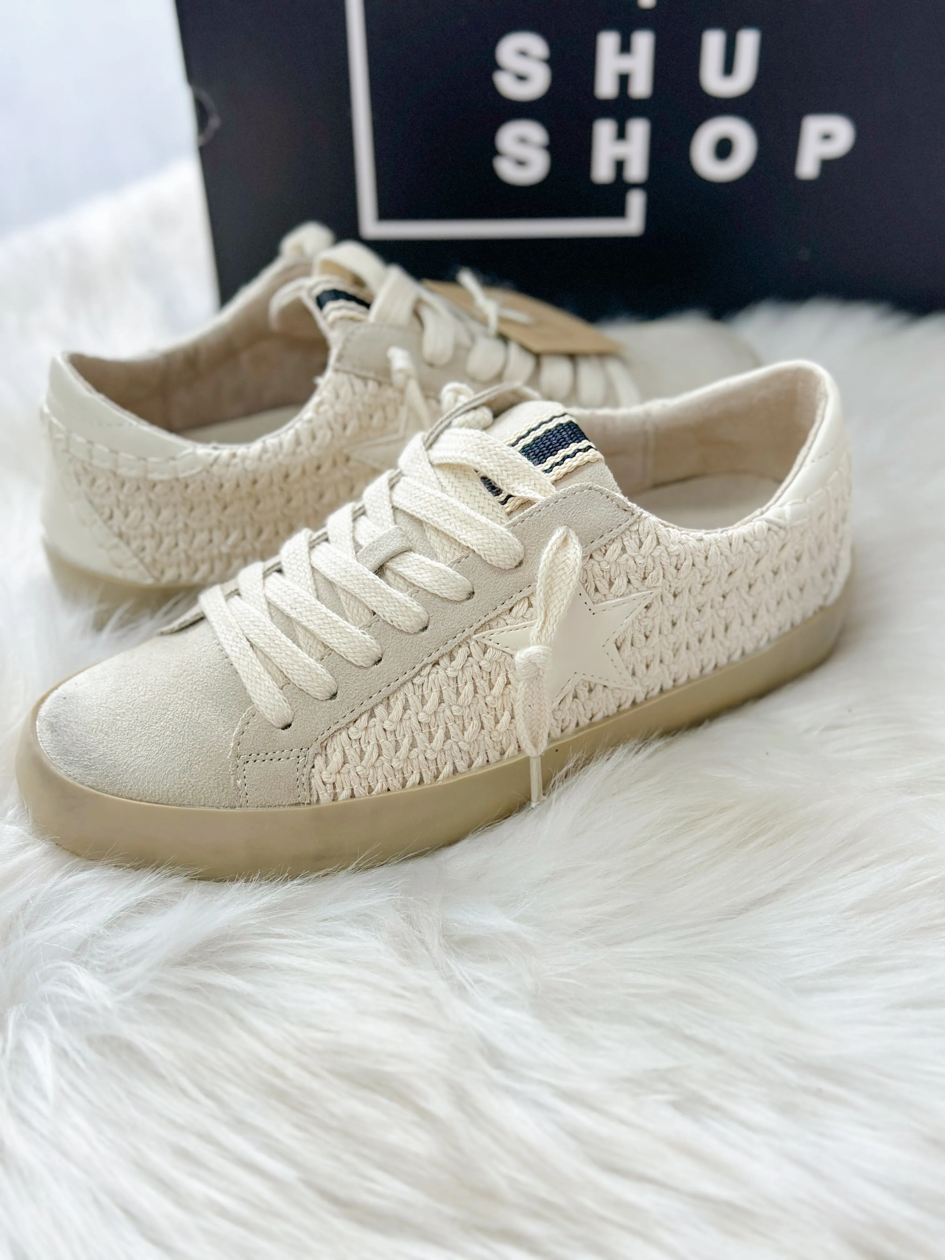 Patti Shushop Sneaker Bone Woven