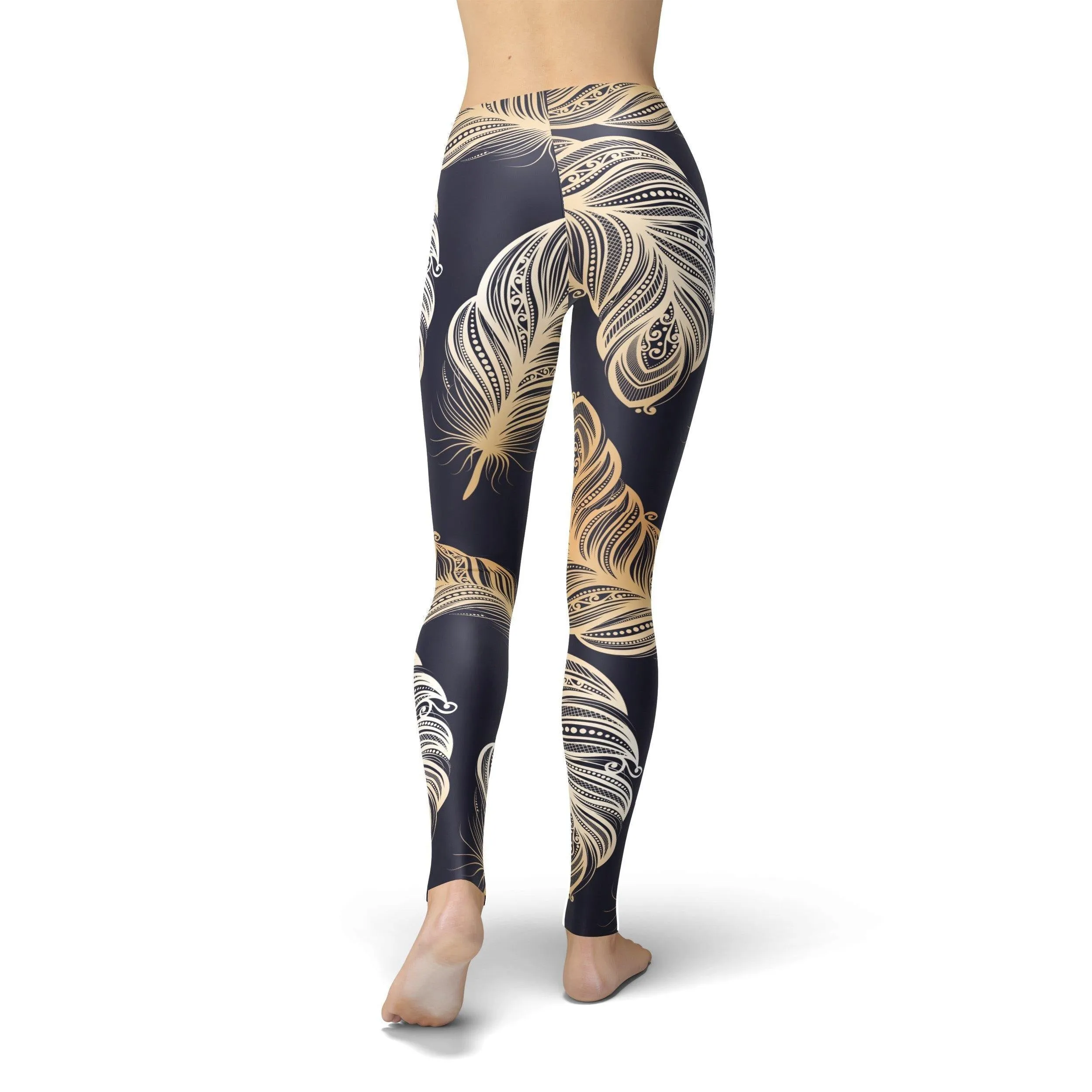 Peacock Print Leggings by Jean