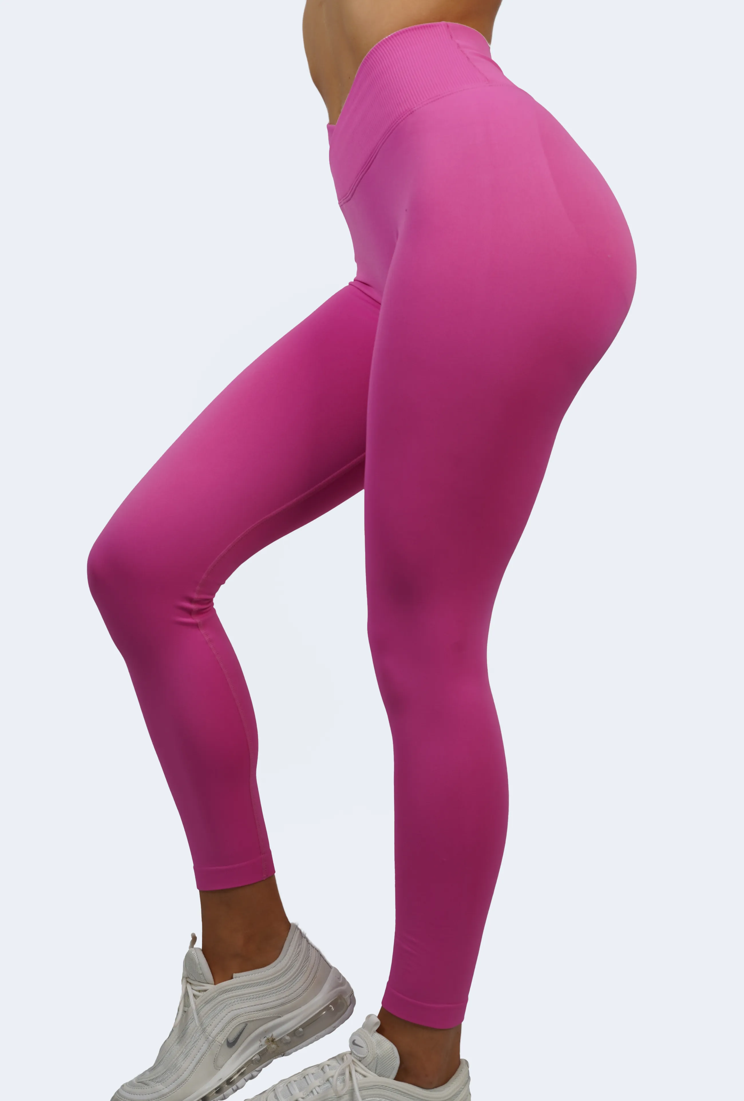 Pink V-Waist Leggings - Shop Now