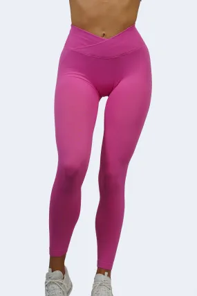 Pink V-Waist Leggings - Shop Now