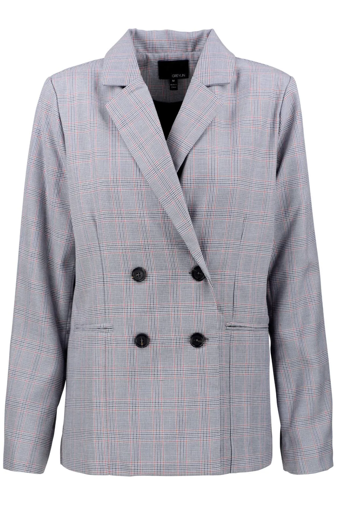 Plaid Blazer with Checkered Pattern