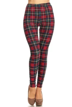 Plaid Pattern Leggings