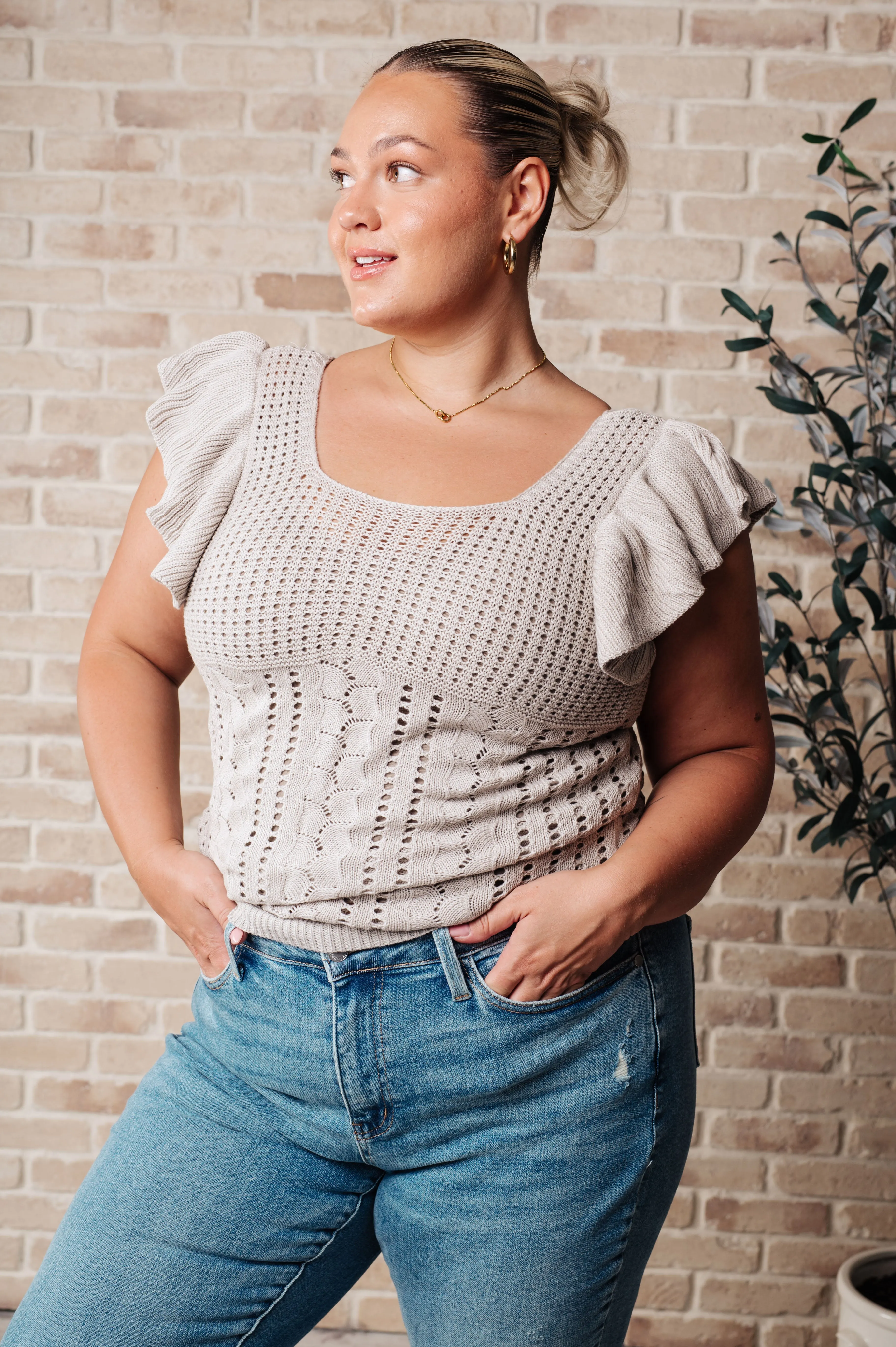 Pointelle Knit Top - Shop Now