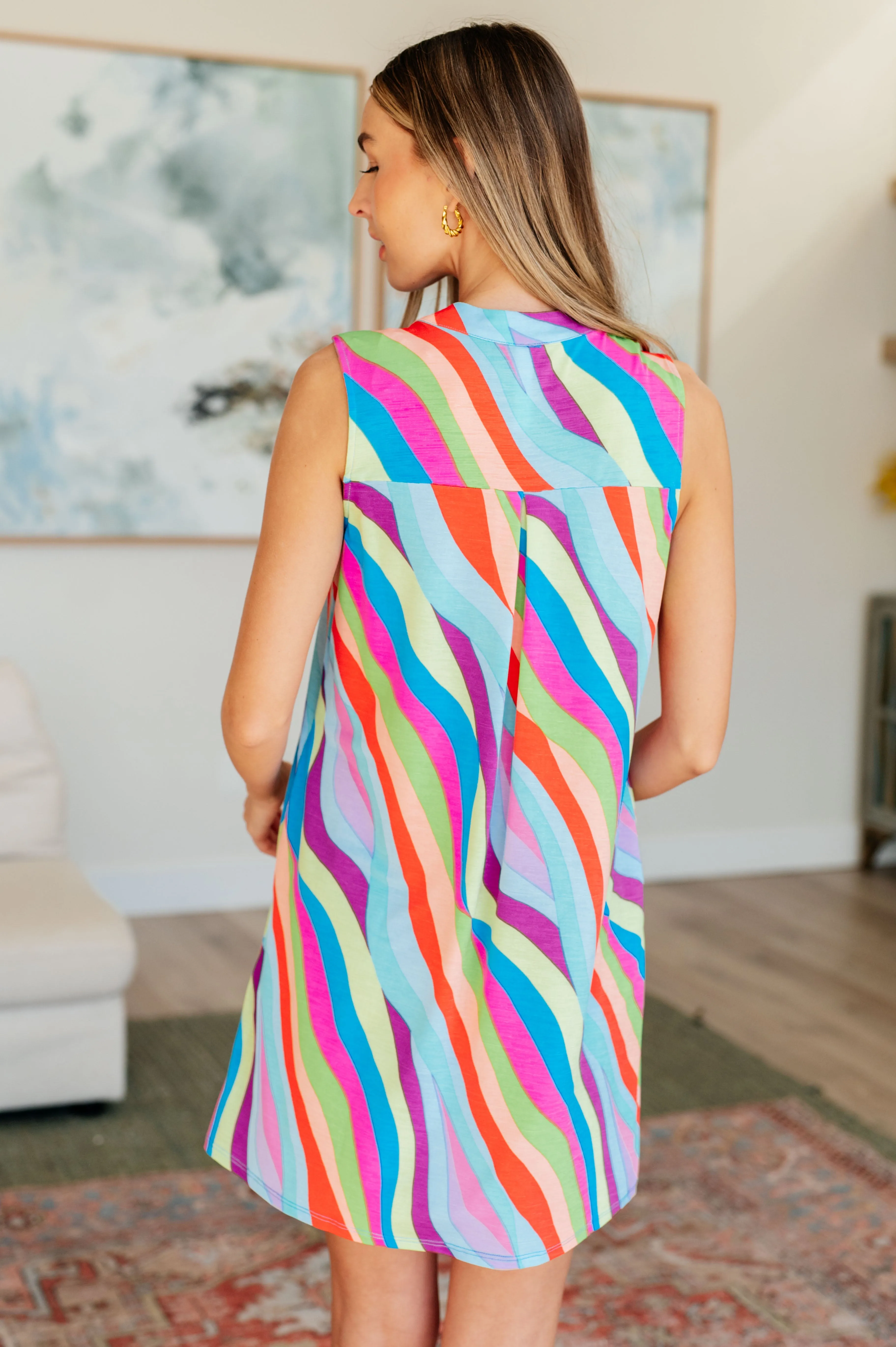 Multi Mod Stripe Poppin Tank Dress