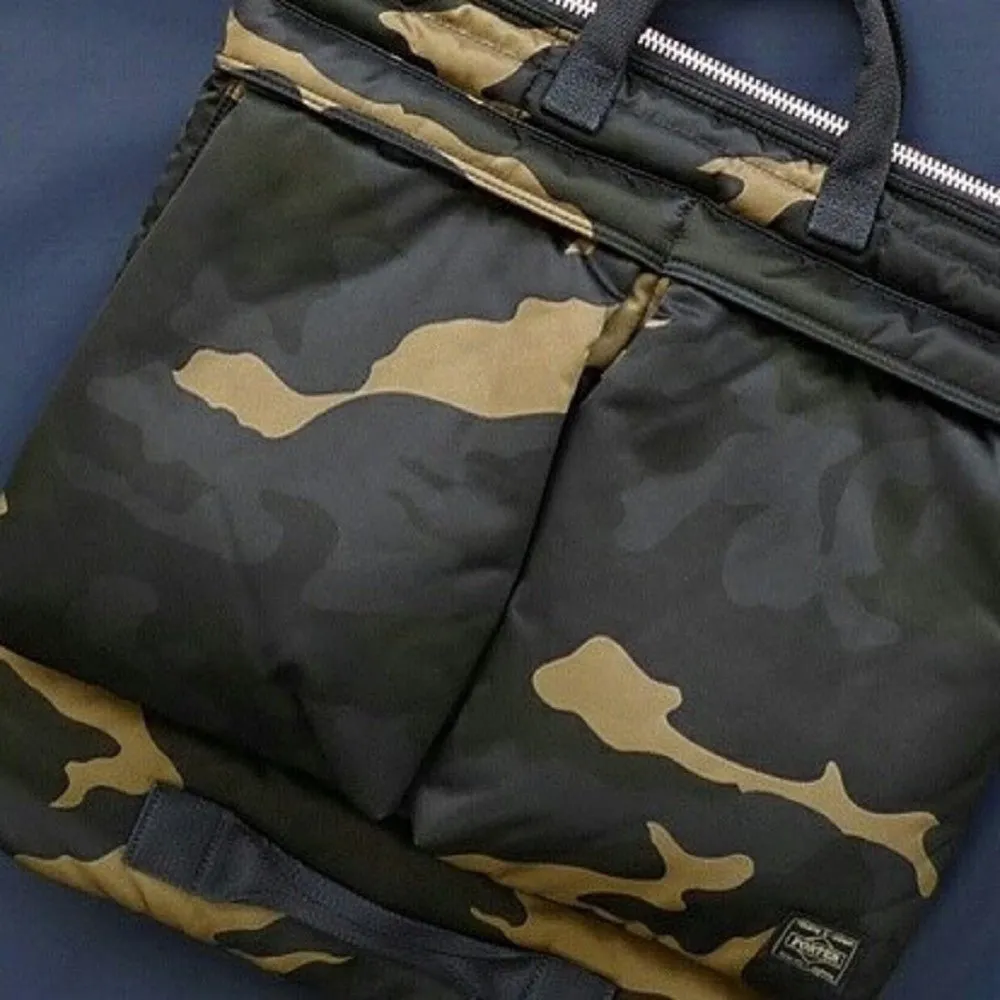 Porter Yoshida Counter Shade Helmet Bag Woodland Khaki