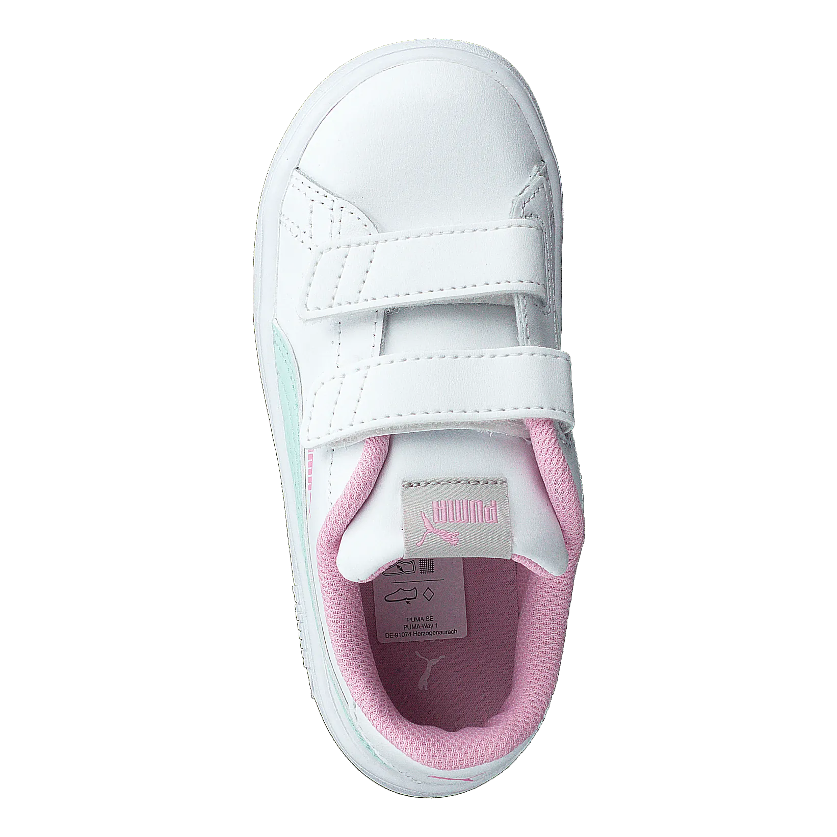 Puma White Fair Aqua Pale Pink Puma Shoes Puma Smash V2 L Inf