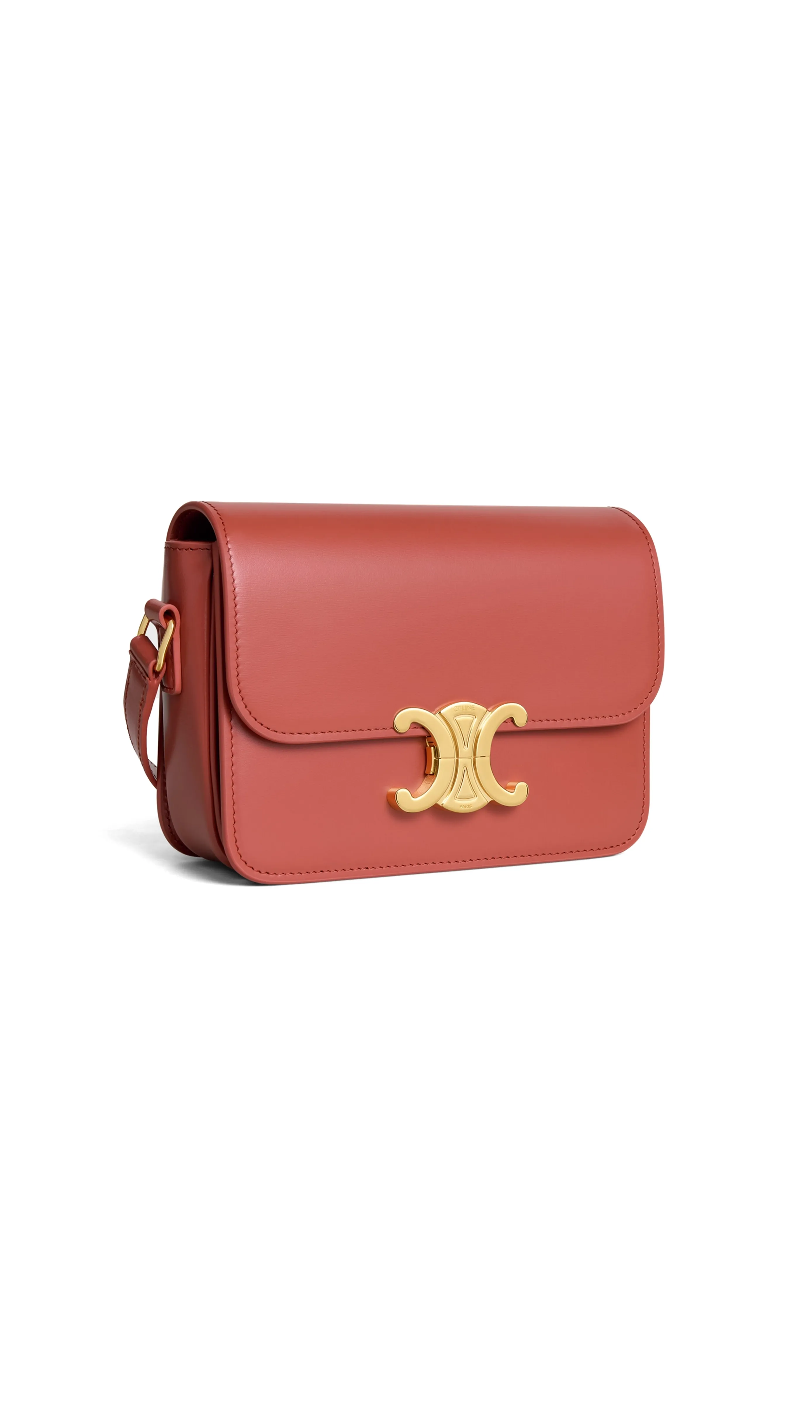 Red Canyon Shiny Calfskin Teen Triomphe Bag