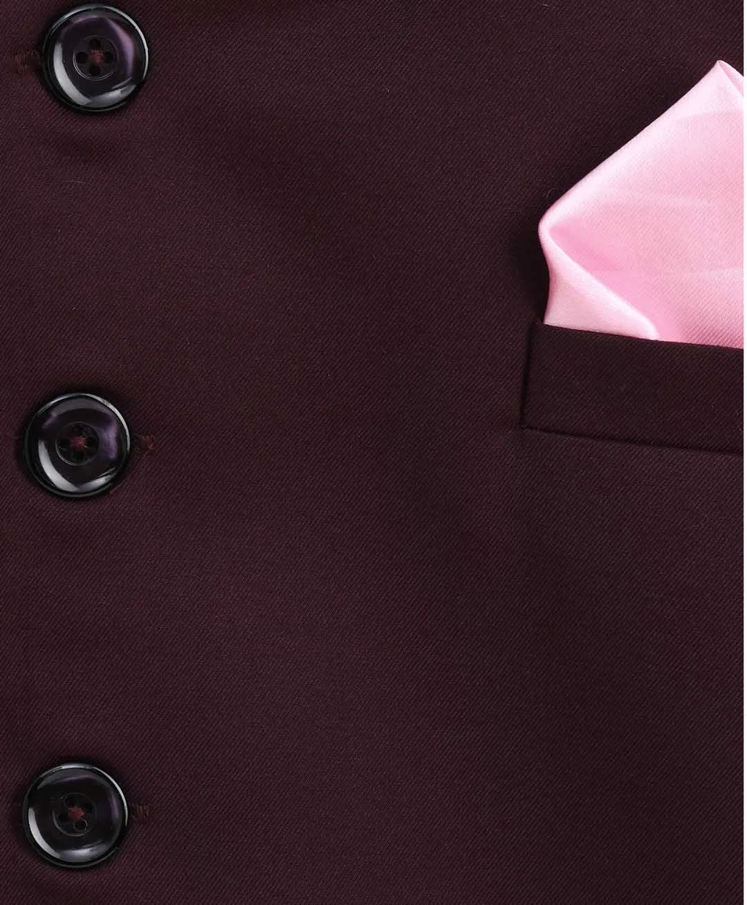 Red Cotton Blend Twill Nehru Jacket