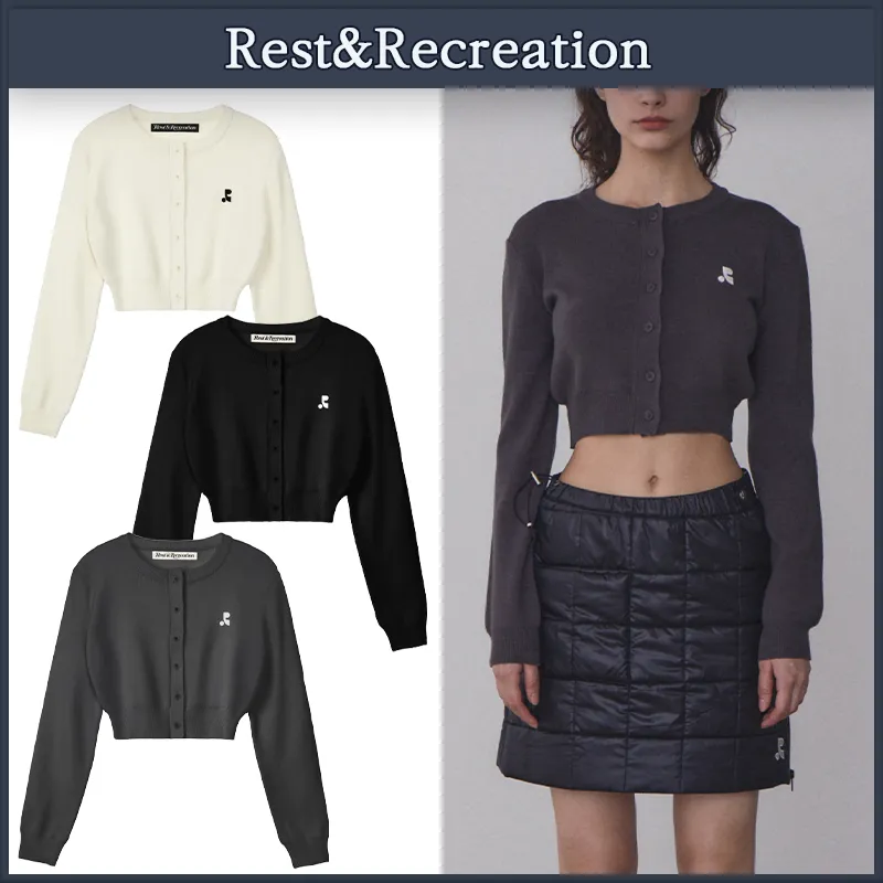 Rest & Recreation Street Style Logo Cardigans