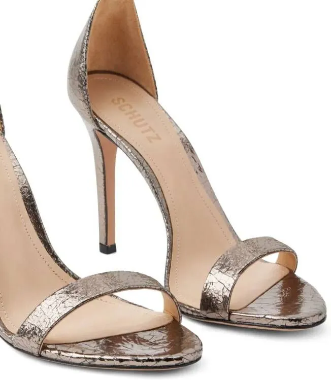 Schutz Gisele 105mm metallic-finish sandals