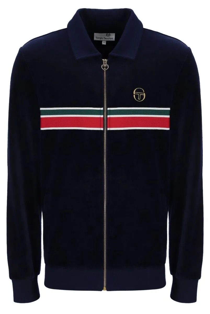 Maritime Blue Sergio Tacchini Spencer Velour Track Jacket