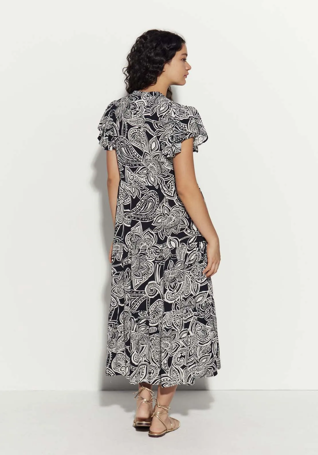 Short Sleeve Mid-Length Dress