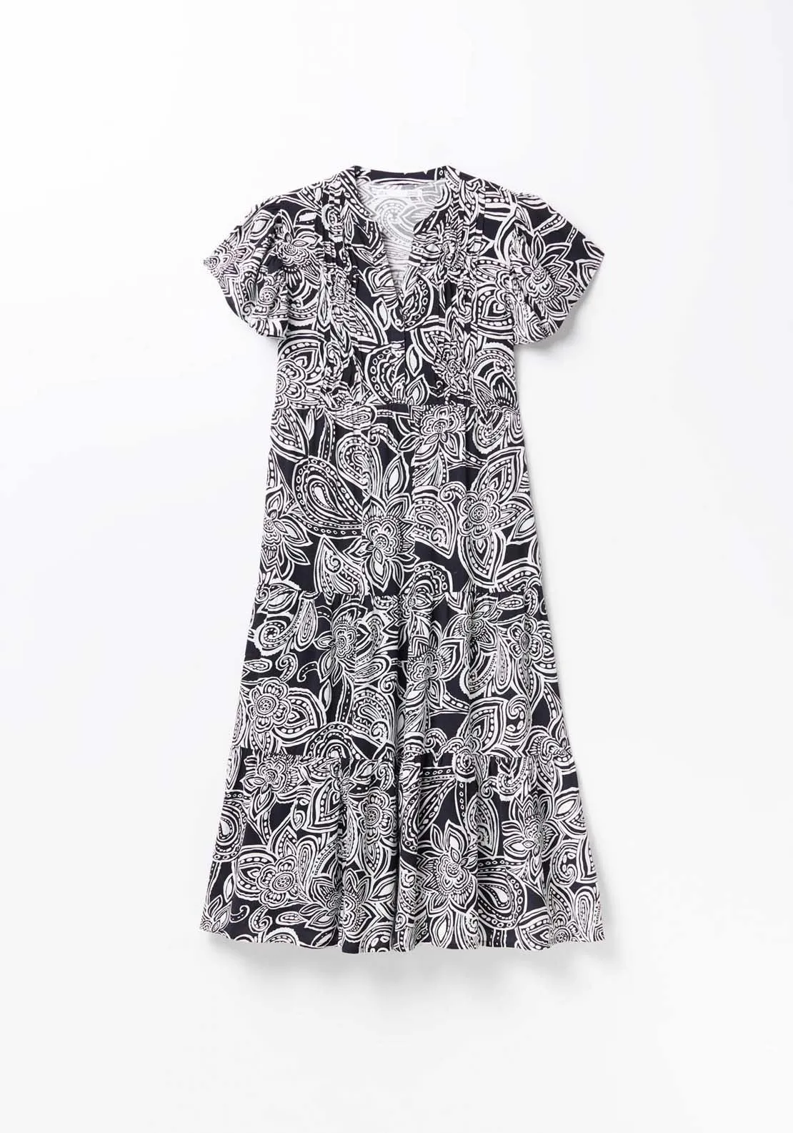 Short Sleeve Mid-Length Dress