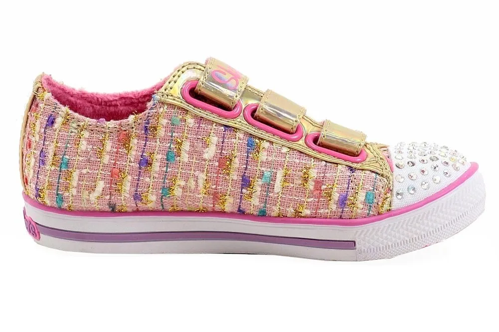 Skechers Girl's Twinkle Toes Chit Chat Secret Chic Light Up Sneakers