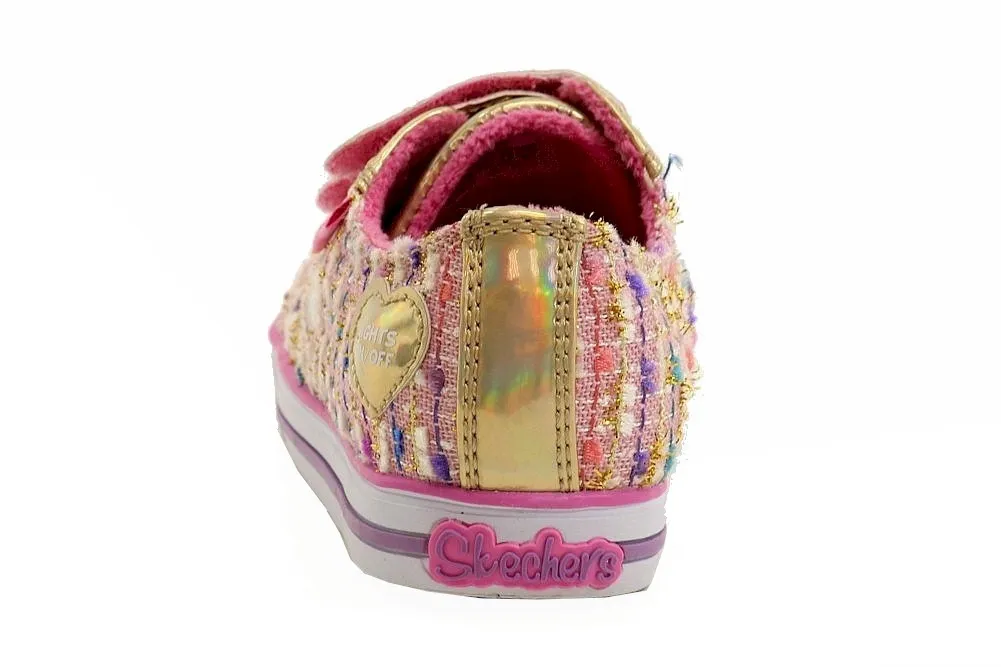 Skechers Girl's Twinkle Toes Chit Chat Secret Chic Light Up Sneakers